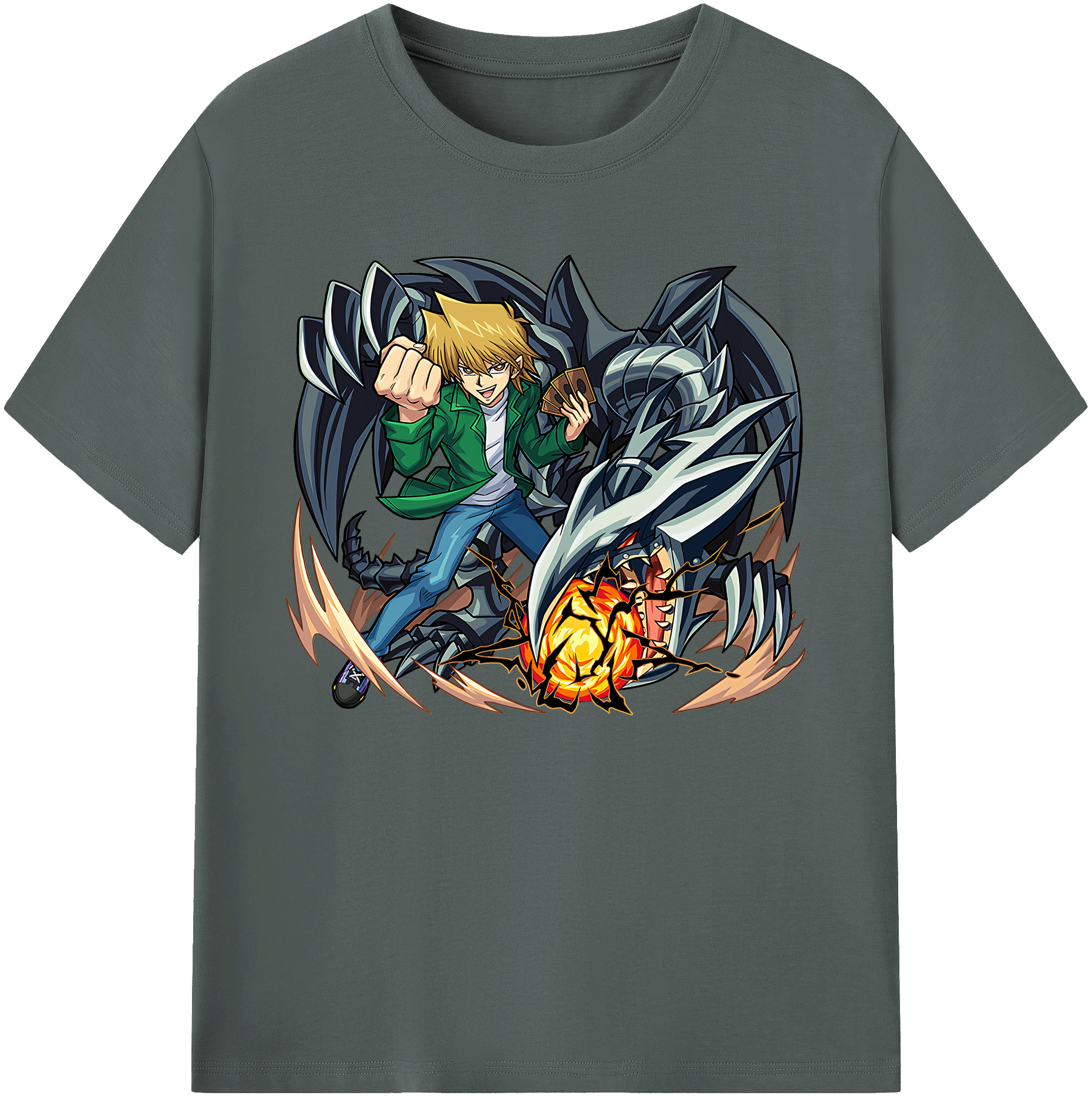 （画像用） 遊☆戯☆王 Yu-Gi-Oh! 綿100％ メンズ半袖Tシャツ｜肌触りやわらか＆通気性